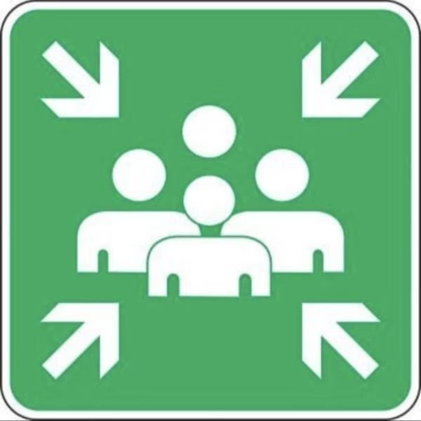 Accuform Muster Point, Engineer Grade Reflective Aluminum, 30 in x 30 in FRR919RA - main